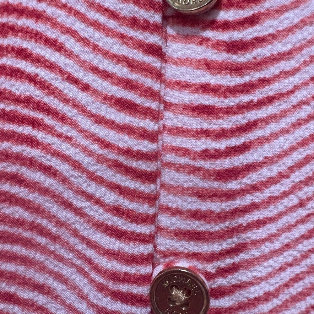MICHAEL Michael Kors red Wave Button-Down Blouse - Picture 2 of 9